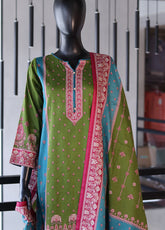 Bin Saeed Digital Printed Lawn 3 Piece Stitched Suit  - BS24DPL D-17